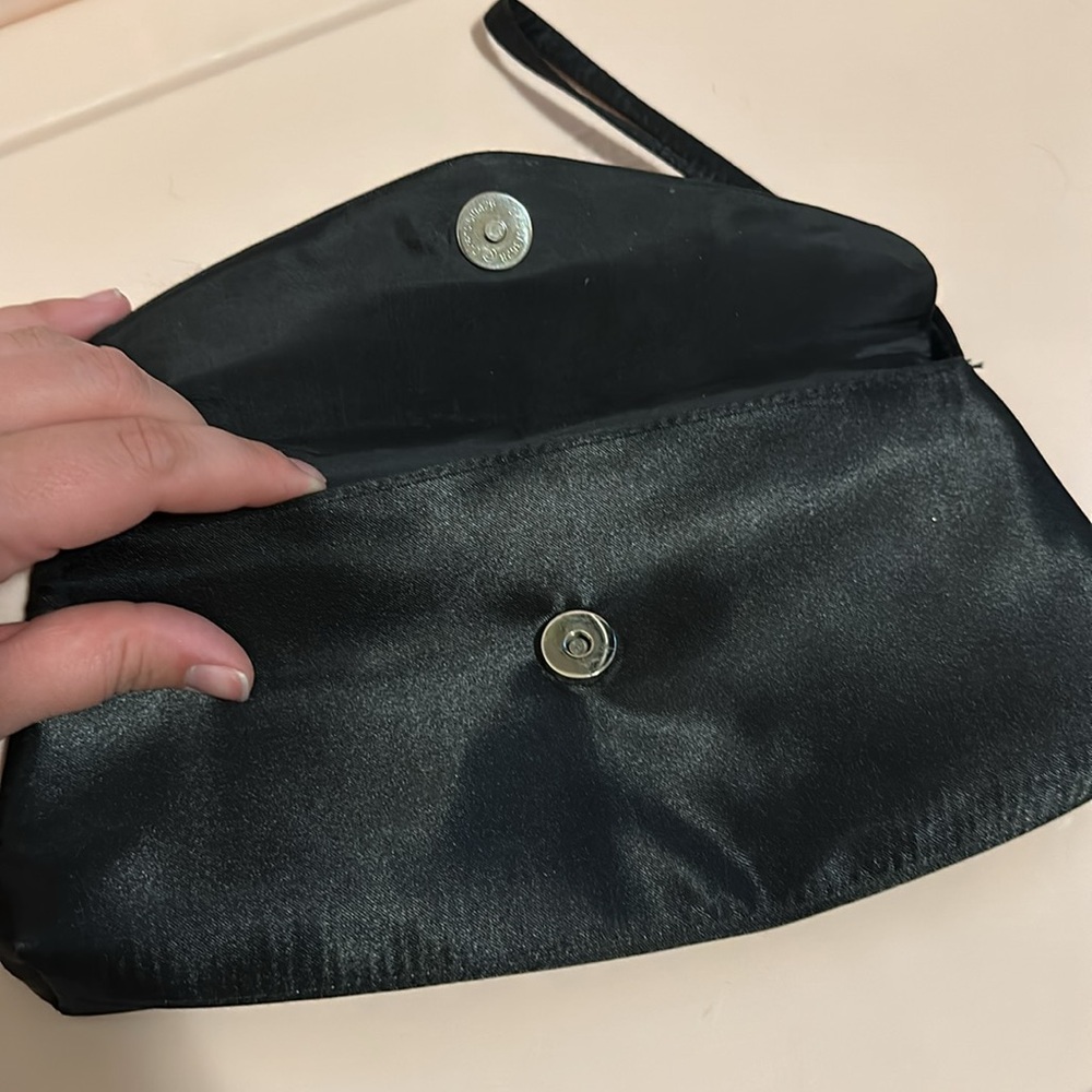 Black Satin Handbag - Picture 3 of 5